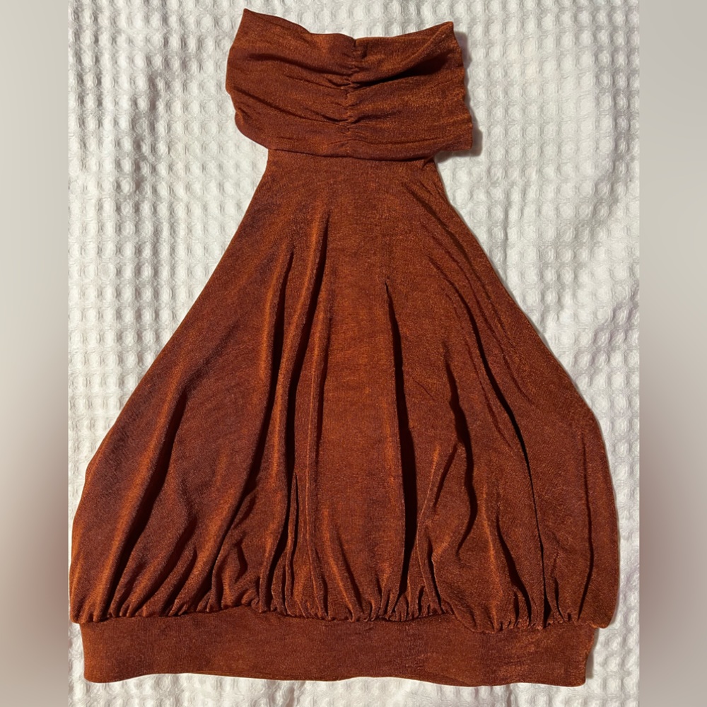 NWT Fashion Nova Rust colored halter top Large